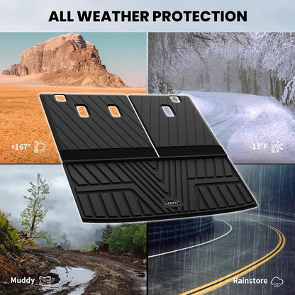 LASFIT Floor Mats and Cargo Liner for Honda CR-V 2026 2025 2024 2023 (Gasoline & Hybrid & e:FCEV), All Weather TPE Car Trunk Mat (Upper Position), 1st & 2nd Row & Trunk Liner Full Set Black