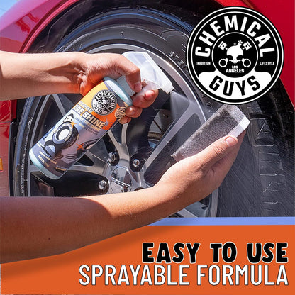 Chemical Guys Tire Kicker Sprayable Extra Glossy Tire Shine Spray, Dry-to-Touch Dressing - Restores Wet Look to Rubber, Vinyl, and Plastic, Safe for Cars, Trucks, Motorcycles, RVs, and More - 16 oz