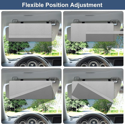 NAZZO Sun Visor Extender for Car, Sun Blocker with PC Sunshade Lens, Magnetic Mounting Adjustable Position, Protect from Glare, UV Rays, Snow Blindness for Safe Driving, Universal for Car, SUV (Black)