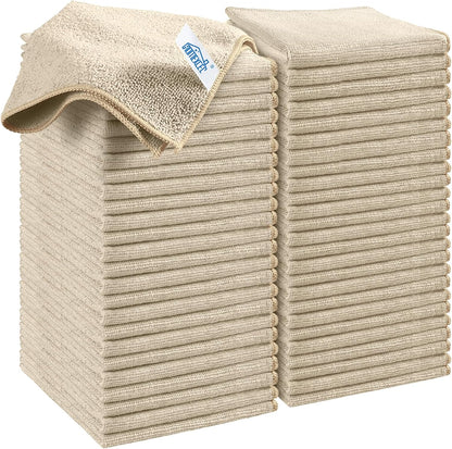 HOMEXCEL Grey Microfiber Cleaning Cloth, 12 Pack Premium Microfiber Towels for Cars, Lint Free, Scratch-Free, Highly Absorbent, Reusable Cleaning Rags for Car, Household, Kitchen, Window, 11.5"X11.5"
