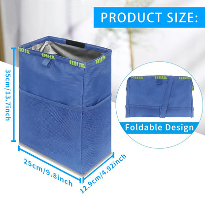 Homelove Car Trash Can, Leak-Proof Waterproof Trash Bin Collapsible Portable Auto Garbage Bag Large Capacity Trashcan Storage Bag Multipurpose Car Organizer Hanging (Black)