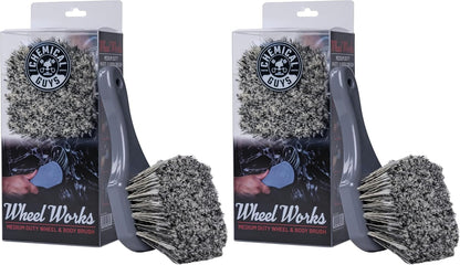 Chemical Guys Wheelie All Exterior Surface and Wheel Brush, Wheel Cleaner Brush with Soft Bristles, Safe Cleaning of Rims, Tires, and Exterior Surfaces on Cars, Trucks, Motorcycles, RVs, & More, Green