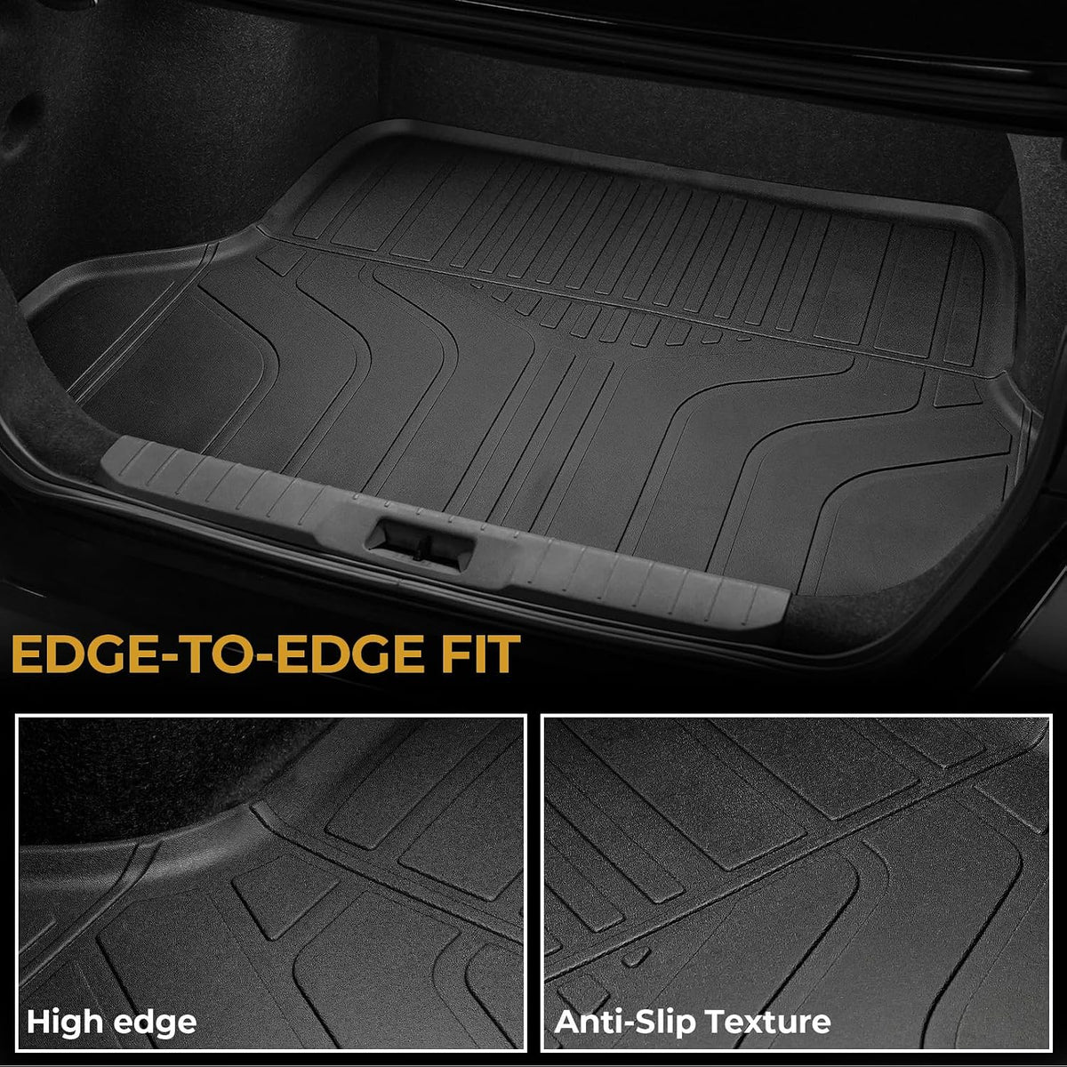Floor Mats Set for Nissan Rogue 2026 2025 2024-2021 Accessories, Full Coverage All Weather Floor Mats Cargo Mat with Backrest Protectors & Door Sill Guards (Not for Sport)