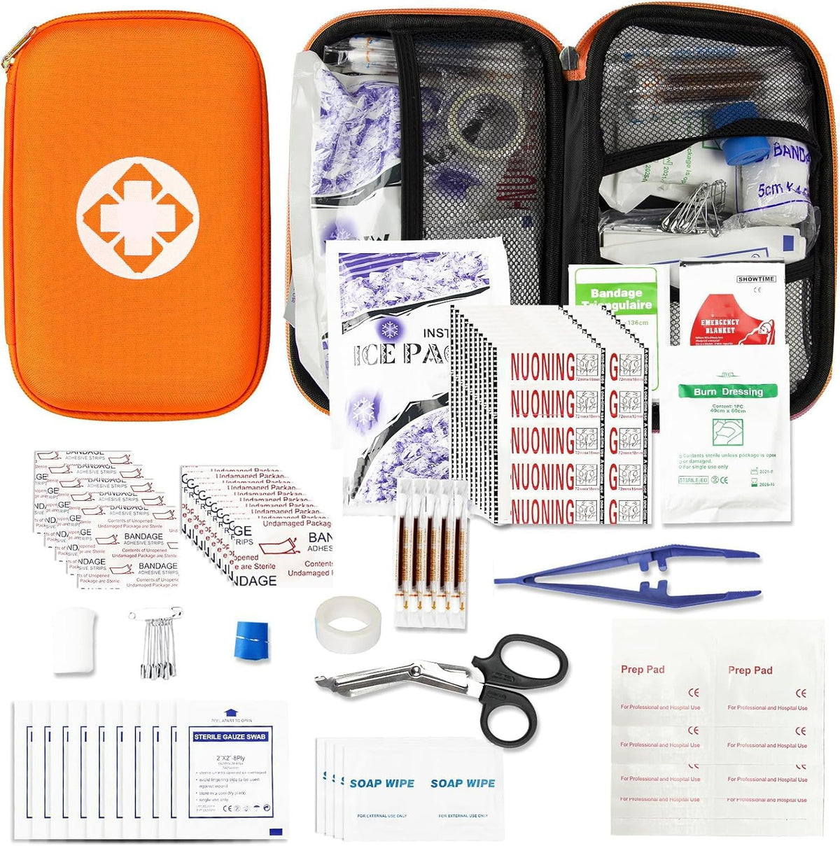 276PCS First Aid Kit Home Car Camping Hiking Emergency Supplies Small Compact Lovely Bag for School Outdoor, Basic Outdoor Essentials Survival Kit for Travel AMORNING
