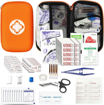 276PCS First Aid Kit Home Car Camping Hiking Emergency Supplies Small Compact Lovely Bag for School Outdoor, Basic Outdoor Essentials Survival Kit for Travel AMORNING