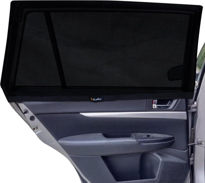 EcoNour Car Window Shades for Side Windows (Pack of 2) | Sun Shade for Car Heat and UV Protection | Adjustable Elastic Fabric Baby Car Shade | Rear Side Window Sun Shade Accessories (Large 21"x36")