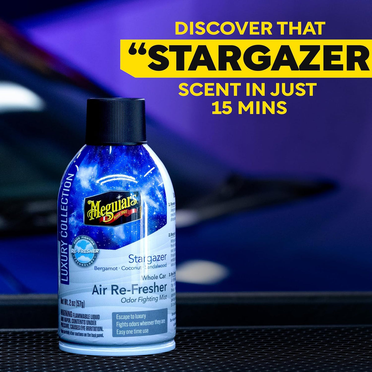 Meguiar’s Whole Car Air Refresher Odor Eliminator, Summer Breeze, 2 Oz— Car Air Freshener For Commuters, Detailers; Mist Refreshes Cabin For Sedan, Suv, Truck, Van