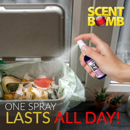 Scent Bomb Air Freshener Spray, Long-Lasting Odor Eliminator - Effective Deodorizer for Home & Car, Fresh Room Spray for Kitchen, Bathroom & Smell Neutralizer - 1 oz Pack of 4, Black Cherry Scent