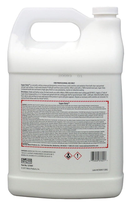 Malco Super Duty Heavy Cut Compound - Professional Cutting, Polishing and Finishing Compound/for Auto Paint Correction, Detailing and Buffing / 32 oz. (127632)