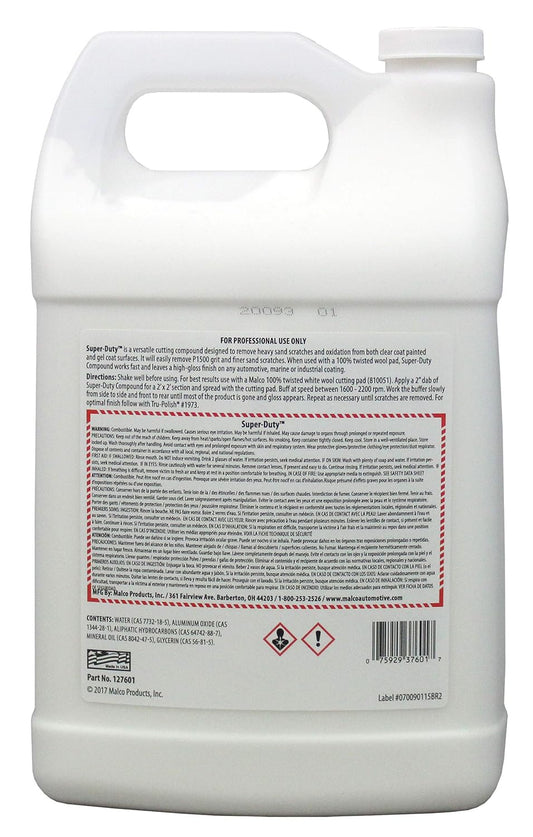 Malco Super Duty Heavy Cut Compound - Professional Cutting, Polishing and Finishing Compound/for Auto Paint Correction, Detailing and Buffing / 32 oz. (127632)