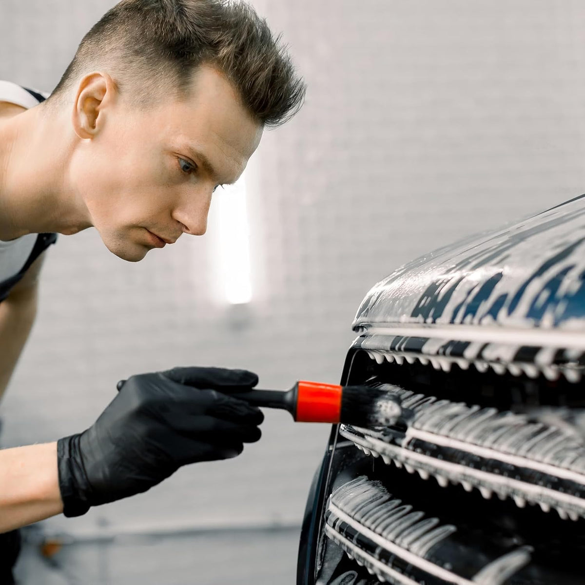 Ultra-Soft Car Detailing Brush Set, Scratch-Free Cleaning Brushes for Interior and Exterior, Air Vents, Dashboard, Wheels, Engine Bay, and Leather Surfaces
