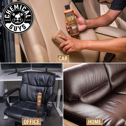 Chemical Guys Leather Conditioner, Vintage Series - Conditions, Nourishes, and Protects Natural, Synthetic, and Faux Leather Seats, Interiors, Apparel & Accessories, 16 fl oz