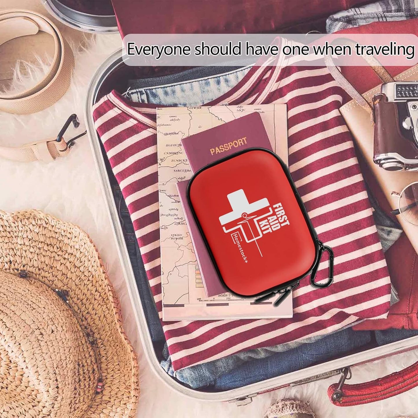 First Aid Kit, Professional Trauma First Aid Kit with Labelled Compartments Molle System for Car, Hiking, Backpacking, Camping, Traveling, and Cycling