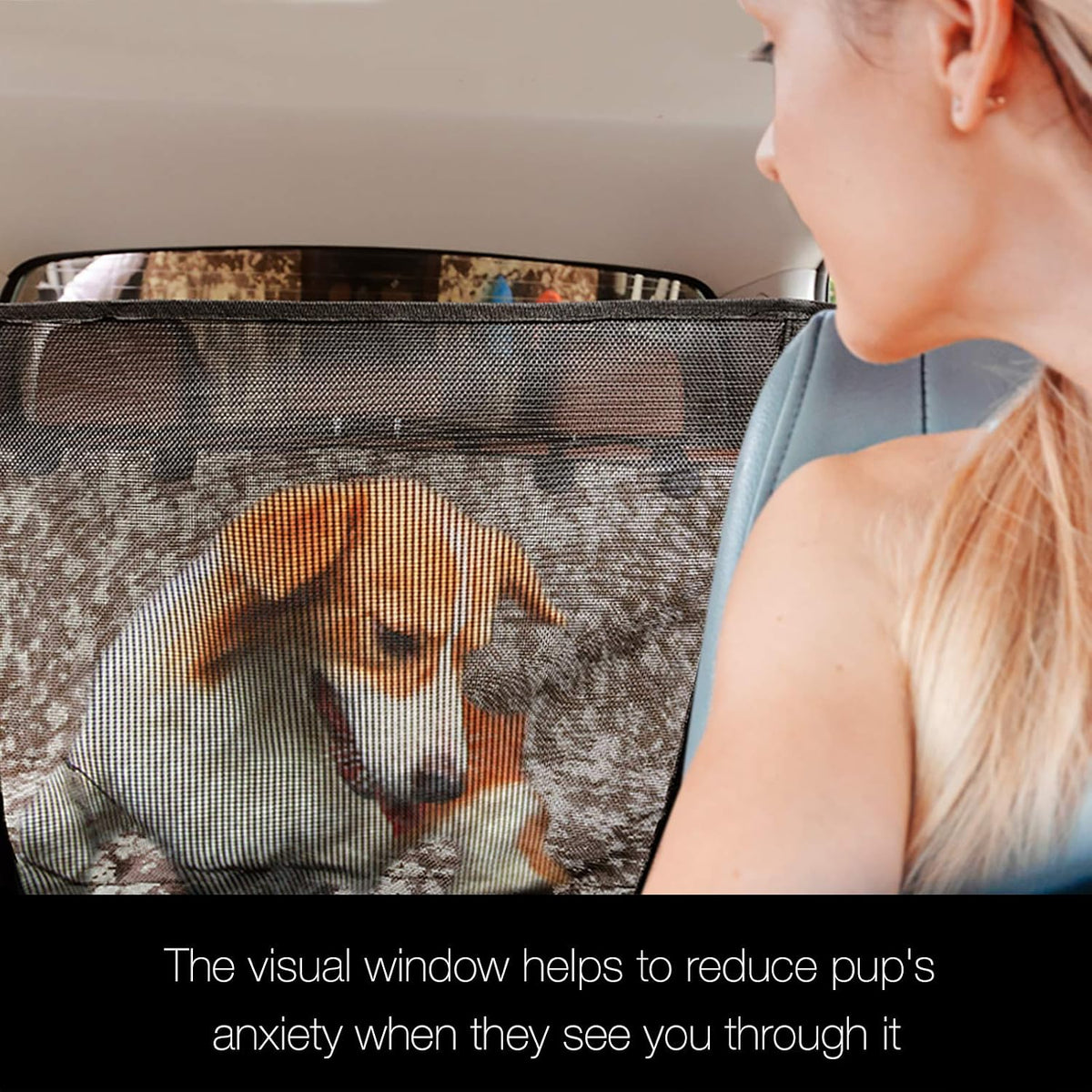 Luxury Dog Car Seat Cover for Back Seat Breathable Mesh Window Dog Hammock for Car 4-Layer Heavy Duty Waterproof Pet Seat Protector Scratch-Proof Car Seat Cover Perfect for Family Road Trips