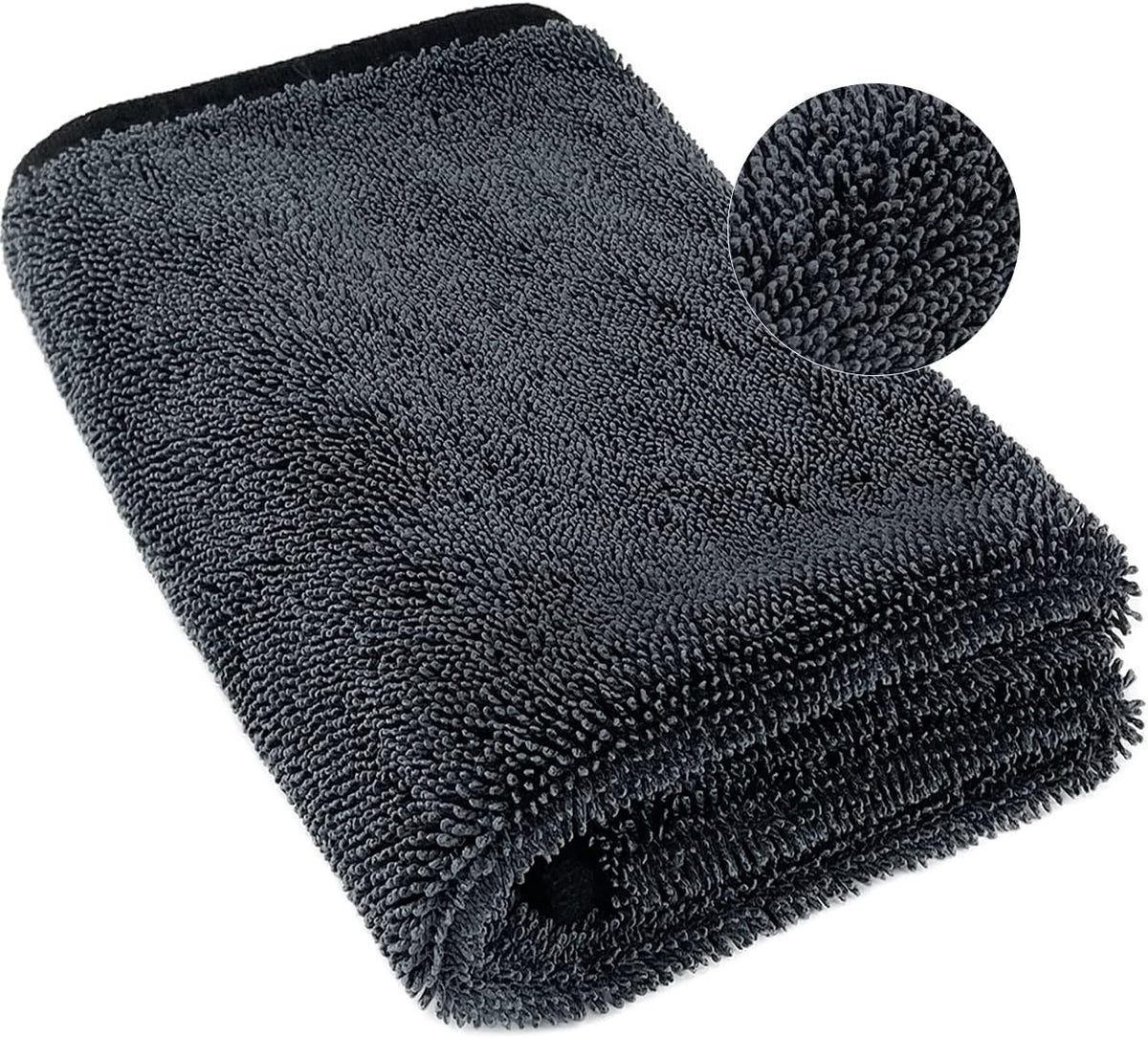 Airlab Microfiber Towels for Cars Wash Drying Thick Plush Cleaning Cloth Auto Detailing Super Absorbent for Interior & Exterior Lint Free, Streak Free, 16" X 16", 800 GSM, Pack of 4