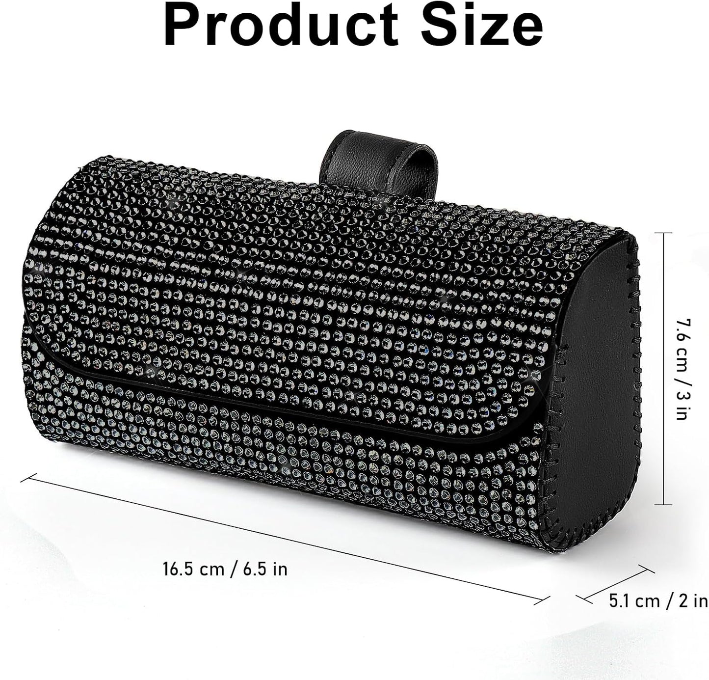 Accmor Sunglasses Holder for Car Sun Visor, Auto Eyeglasses Protective Storage Case, Vehicle Visor Accessories Organizer Box
