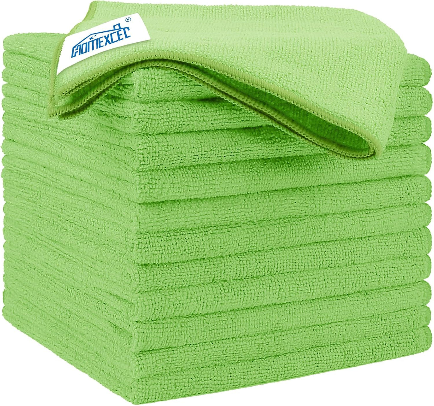 HOMEXCEL Microfiber Cleaning Cloth 12 Pack, 12.5 x 12.5 inch Microfiber Towels for Cars, Ultra Absorbent Washing Cloth, Lint Free Streak Free Cleaning Rags for Car, Kitchen, and Window (Grey)