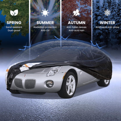 Large SUV Car Cover for Chevy Suburban 100% Waterproof All Weather, Heavy Duty Outdoor Full Exterior Covers Rain Sun Wind UV Protection. - Colors D