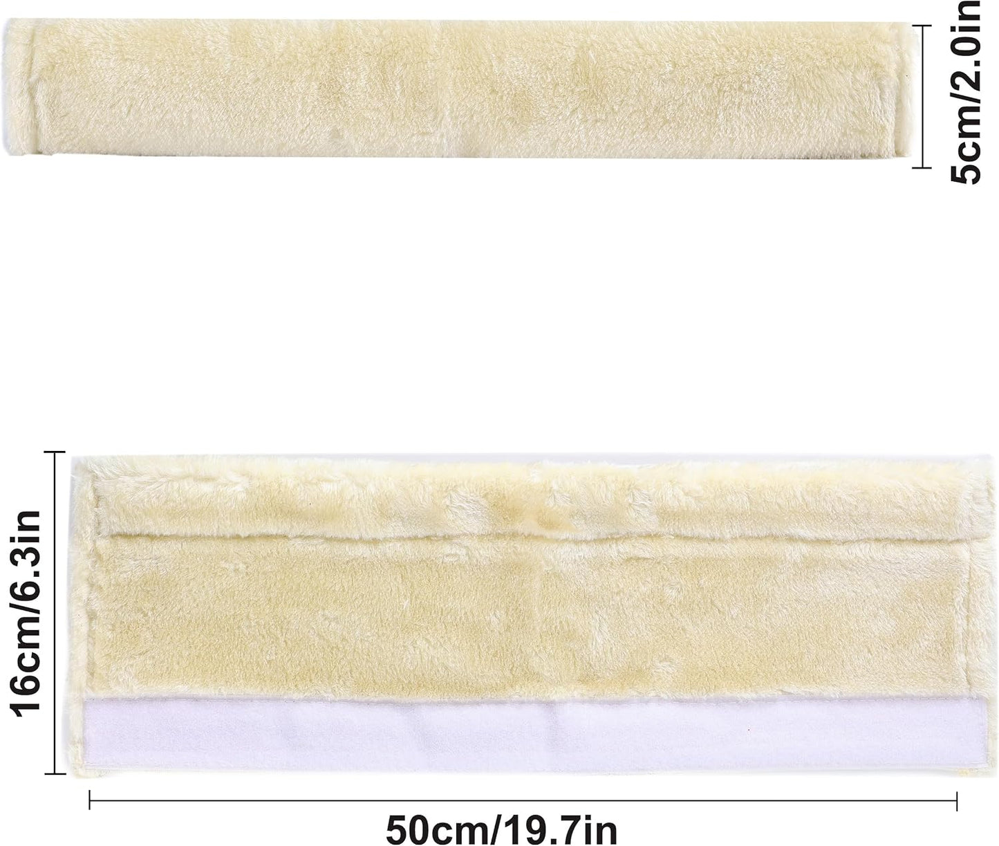 Amooca Soft Faux Fur Universal Fit Seatbelt Cover Car Truck SUV Airplane Seat Belt Shoulder Pad for Carmera Backpack Straps Neck Cushion Protector 2 Pack 10.5in Dark Gray