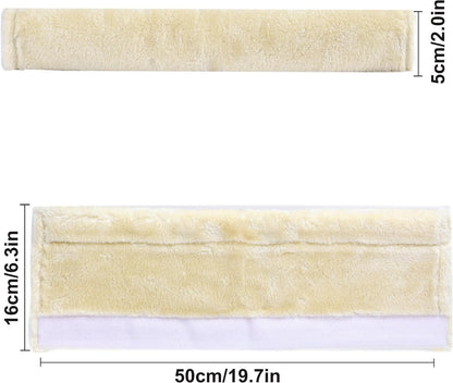 Amooca Soft Faux Fur Universal Fit Seatbelt Cover Car Truck SUV Airplane Seat Belt Shoulder Pad for Carmera Backpack Straps Neck Cushion Protector 2 Pack 10.5in Dark Gray
