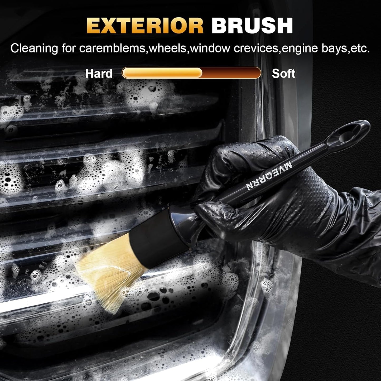 10PCS Car Detailing Brush Set,Boars Hair Car Cleaning Detail Brush kit,Ultra Soft No Scratch Car Dust Brush,Car Interior Detailing Brushes Kit,Detail Brushes Car Detailing for Interior Exterior(green)