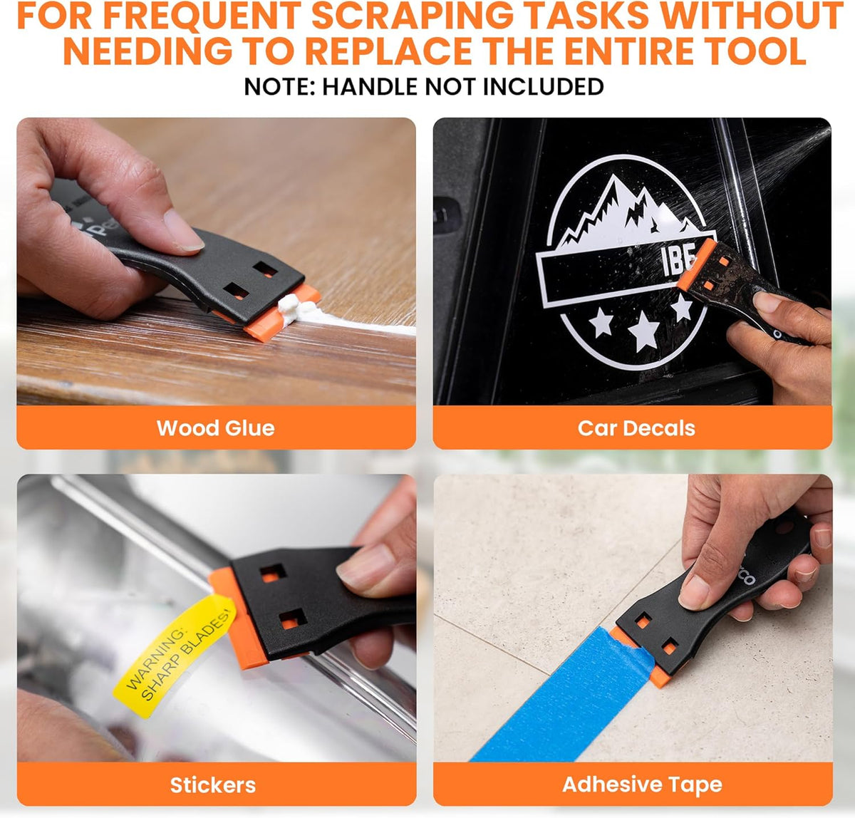 Perco Glue Off Adhesive Sticker Remover 3.3 fl. oz & Scraper with Plastic Razor for Removing Labels (Adhesive Sticker Remover & Scraper w/Plastic Razor)