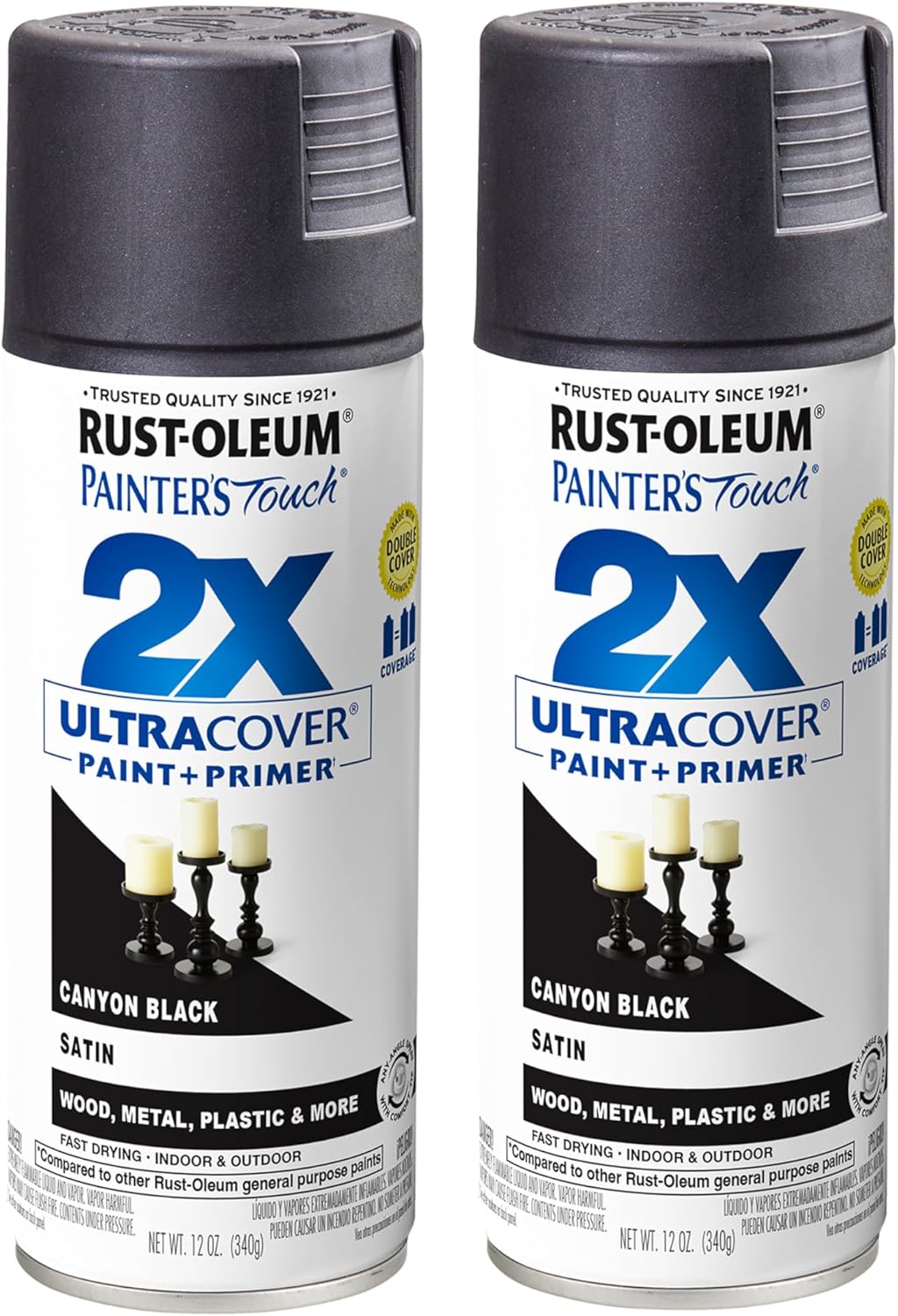 Rust-Oleum 334029 Painter's Touch 2X Ultra Cover Spray Paint, 12 oz, Gloss Clear - Colors A