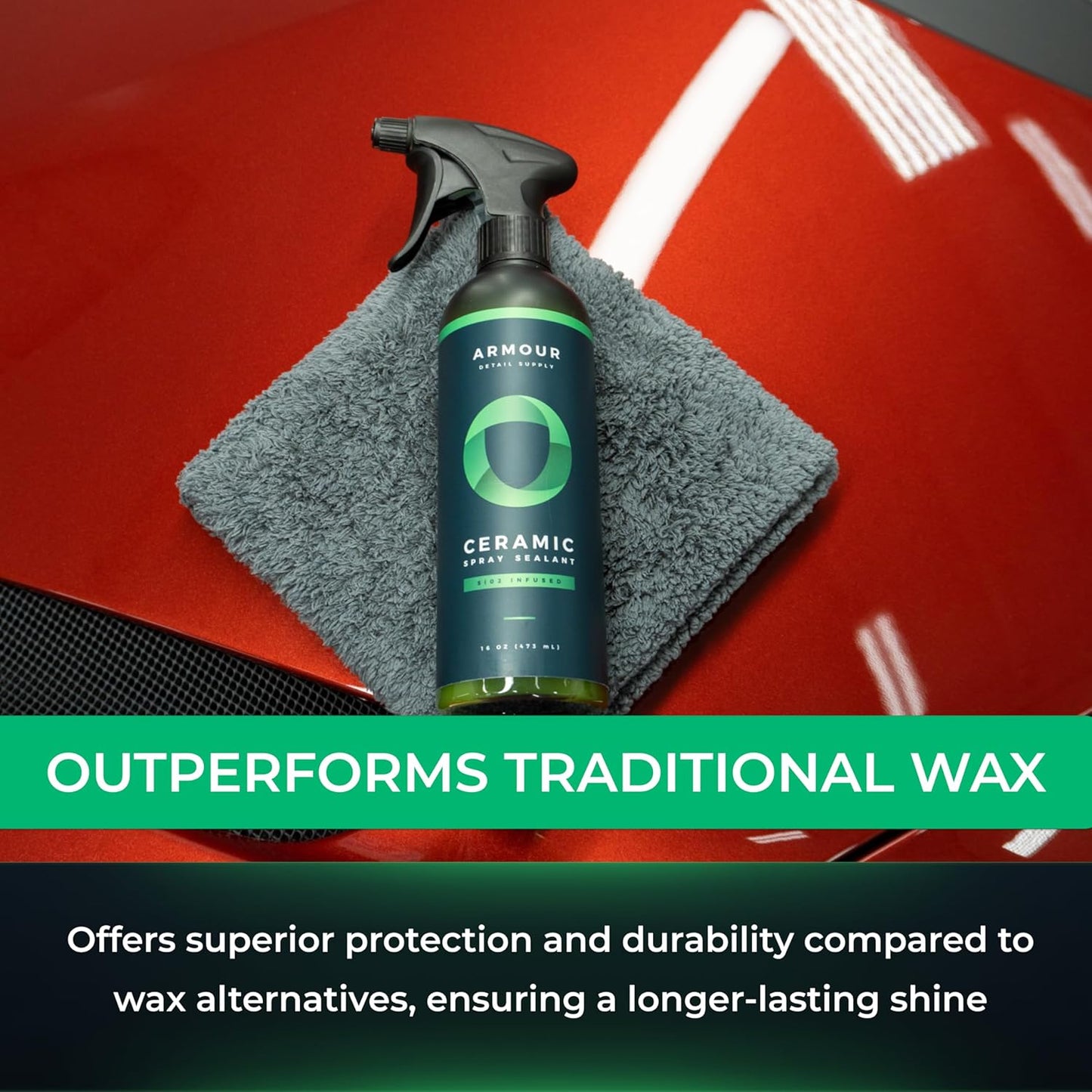 Armour Detail Supply Ceramic Spray Sealant Coating - Superior Automotive Protection, Safe on all Vehicles, Ultra Hydrophobic