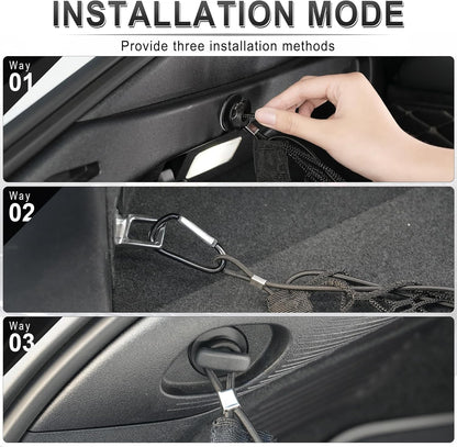 Amiss Cargo Net Stretchable, Car Exterior Accessories, Adjustable Elastic Trunk Storage Net with Hook for SUVs, Cars and Trucks (35.4x15.8 Inch)