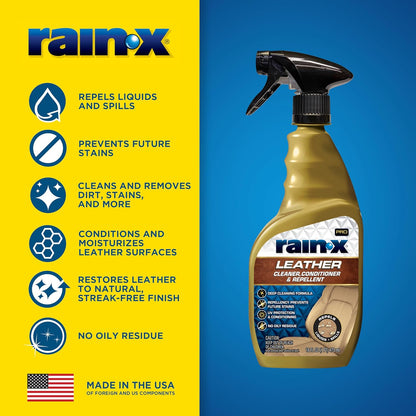 Rain-X 620232SRP All-Interior Cleaner Protectant & Repellent for Car Interiors, Cleans + Repels Liquid Spills & Dust without Residue, Cherry Scent 16 Fl Oz.