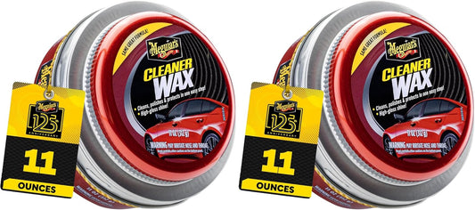 Meguiar's Cleaner Wax, Easy-to-Use Paste Wax that Removes Light Defects, Protects Single Stage Paint/Clear Coat, and Leaves a Glossy Shine in One Step, 11 Oz