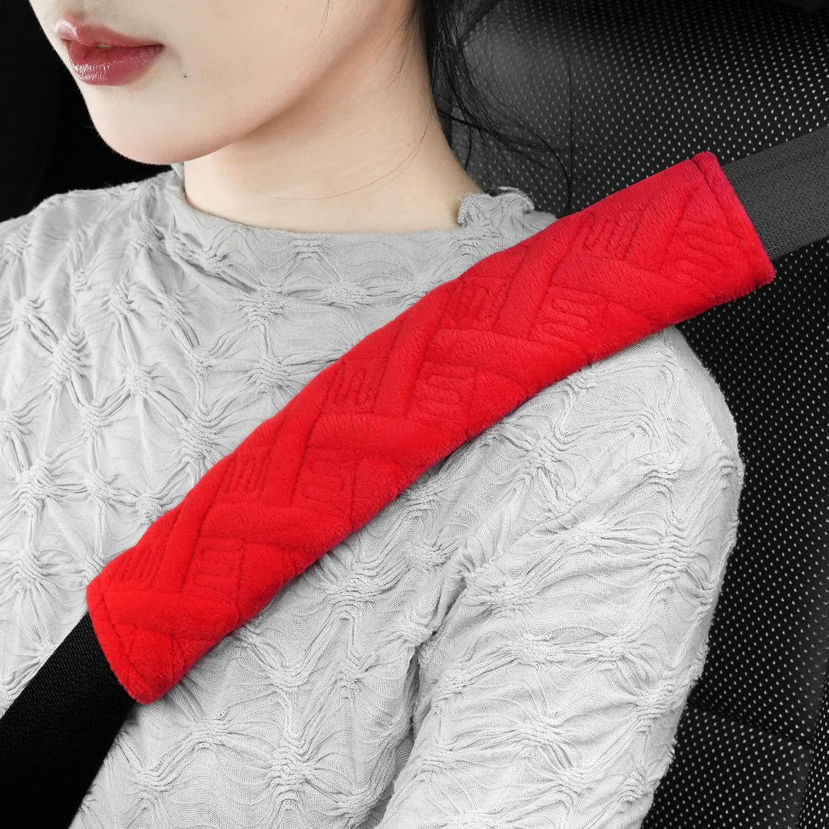 JUSTTOP 2-Pack Universal Car Seat Belt Pads Cover for A More Comfortable Driving, Seat Belt Shoulder Strap Covers Harness Pad for Car Interior Accessories(Black)