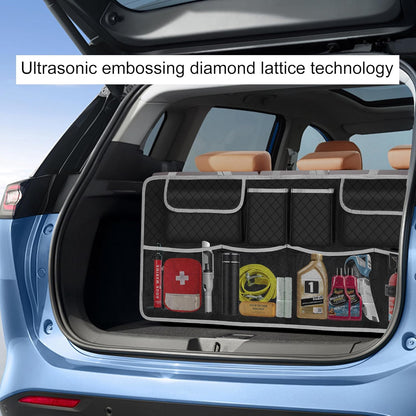 Car Trunk Organizer and Storage, Large Capacity Backseat Hanging Storage Accessories, Backseat Car Organizer for SUV/MPV/Truck (Black)