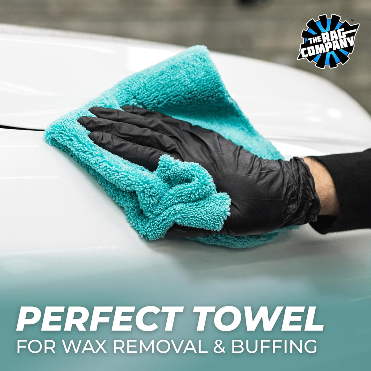 The Rag Company - Creature Edgeless Auto Detailing Towels (10-Pack) Professional 70/30 Blend, Dual-Pile Plush Microfiber, Buffing & Polishing, 420gsm, 16in x 16in, Black