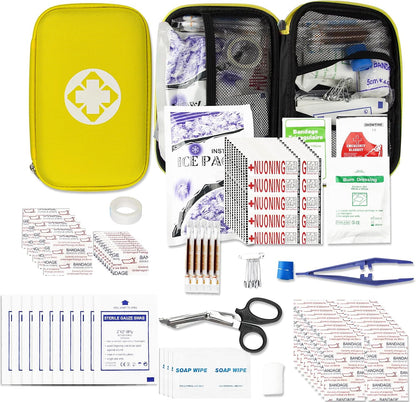 Car First Aid Kits 275Pcs Survival Gear Home Travel Size Small Emergency Kit Tactical Hiking EVA Camping Essentials Backpack Sports Office Boat Urgent Accident