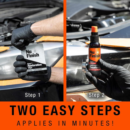 5-in-1 Complete Detailer Spray with Towel by Nu Finish, Preserves and Protects Car Detailing, Includes 1 Microfiber Towel, 22 Oz Spray