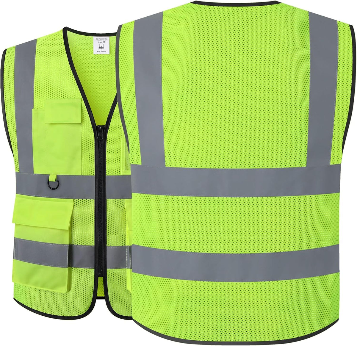Safety Vest for Men Women Hi Vis Vest with Pockets Mesh High Visibility Vests Meets ANSI/ISEA Standards