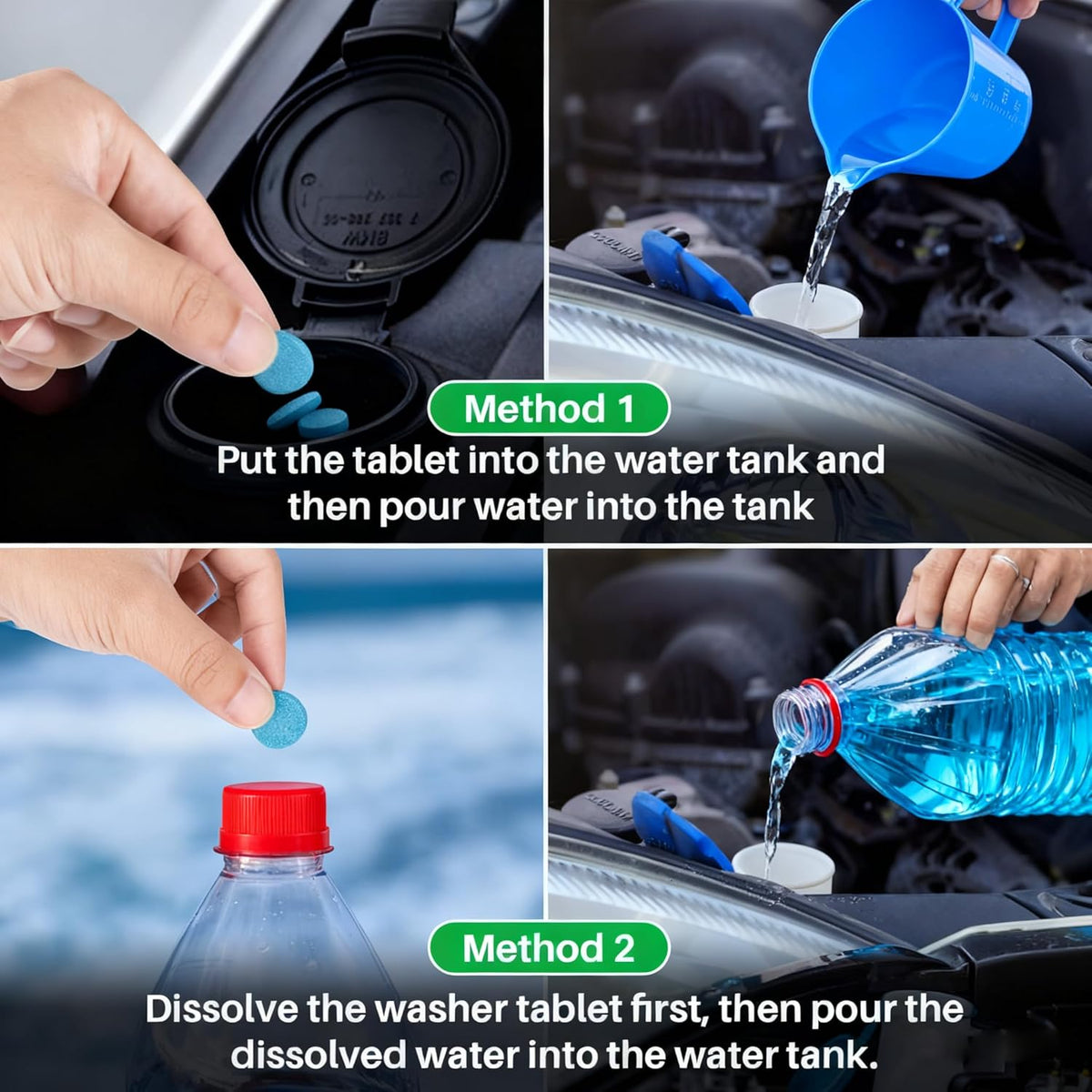 200pcs Car Windshield Washer Tablets - Washer Fluid Tablets Glass Cleaner Concentrate Car Windshield Wiper Fluid Cleaner Automotive Glass Cleaner