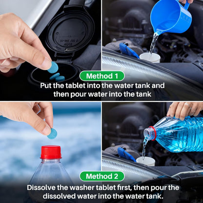 200pcs Car Windshield Washer Tablets - Washer Fluid Tablets Glass Cleaner Concentrate Car Windshield Wiper Fluid Cleaner Automotive Glass Cleaner