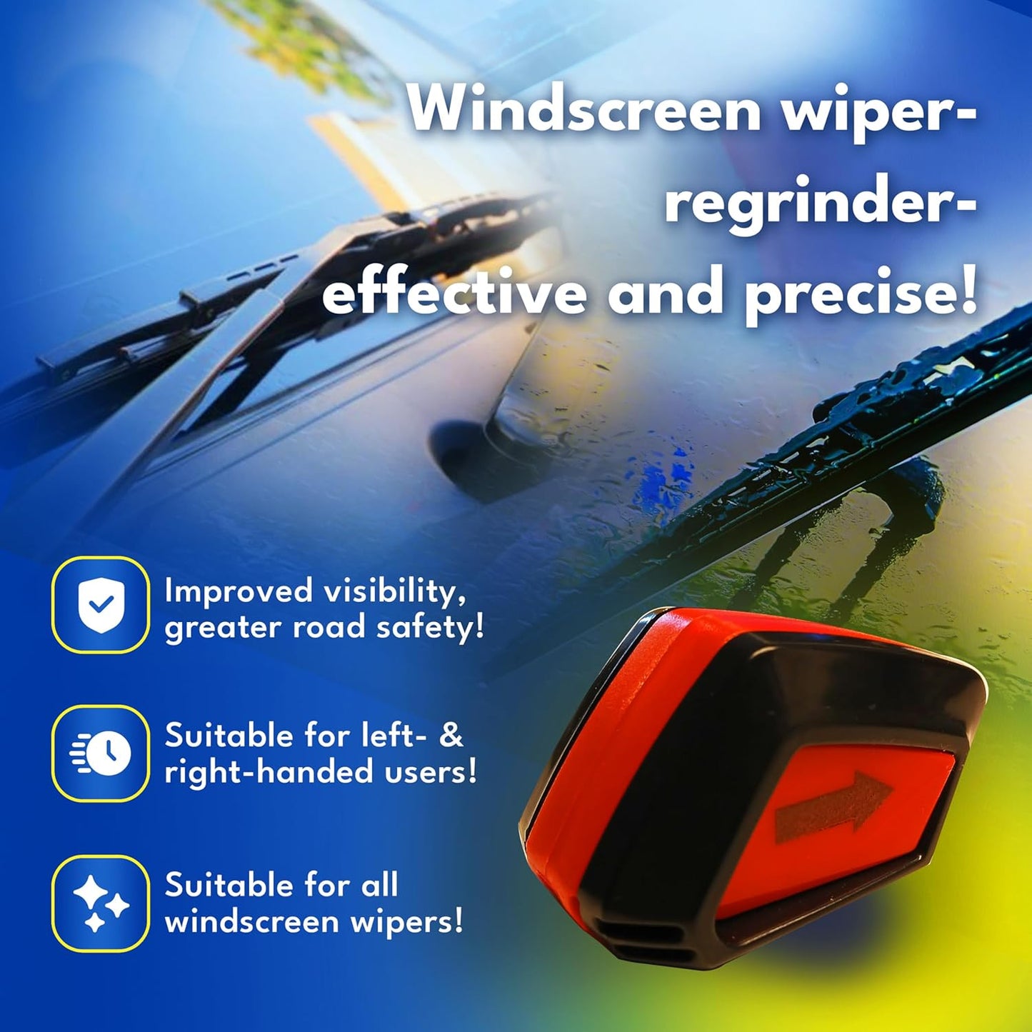 ATG® Wiper Blade Restorer Tool – Fix streaky wipers in seconds – Universal cutter for all car brands – Makes old blades work like new