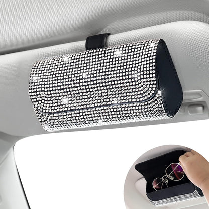Accmor Sunglasses Holder for Car Sun Visor, Auto Eyeglasses Protective Storage Case, Vehicle Visor Accessories Organizer Box
