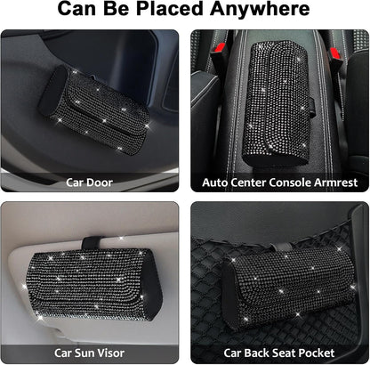 Accmor Sunglasses Holder for Car Sun Visor, Auto Eyeglasses Protective Storage Case, Vehicle Visor Accessories Organizer Box