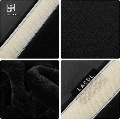 LACDL Extra Long Seatbelt Cover Super Soft Furry for Adults Kids Women & Men, Thick Plush Full Car Seat Belt Strap Cushion, Fluffy Shoulder Pad Protector, Auto Interior Accessories, 1pc, Black, 15.5in