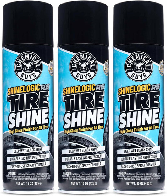 Chemical Guys ShineLogic Tire Shine Safe for Cars, Trucks, Motorcycles, RVs & More, Includes WonderWave Applicator Kit, 20 fl oz, 2 Pack