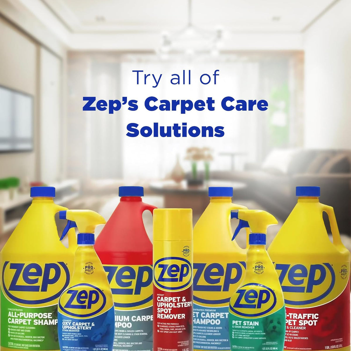 Zep High Traffic Carpet Cleaner - 1 Gallon - Penetrating Formula Removes Deep Stains. Make High-Traffic Areas Look New Again