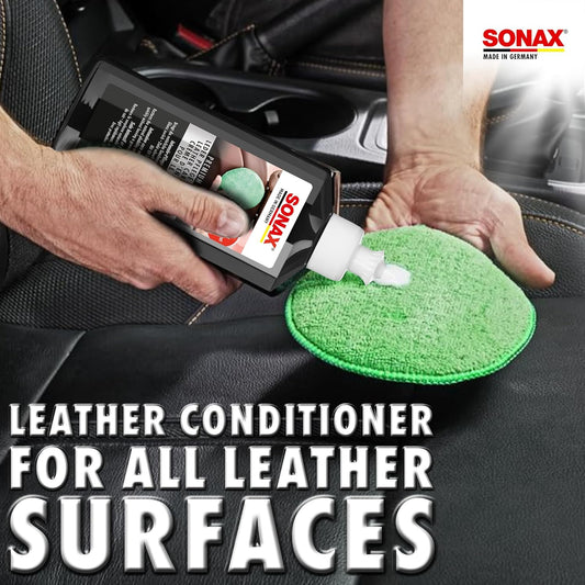 SONAX Premium Class Leather Care Cream | Car Leather Conditioner | Restores & Protects Seats | Prevents Cracking & Fading | 250ml