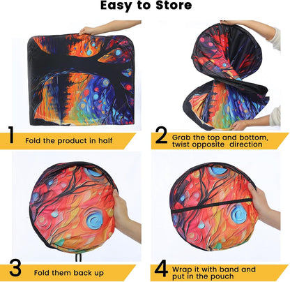 Iridescent Sun Shade for Car Windshield, Foldable Universal Car Windshield Upgrade Sunshade Enhanced UV Rays Reflective Sun Visor Shade Keeps Vehicle Cool