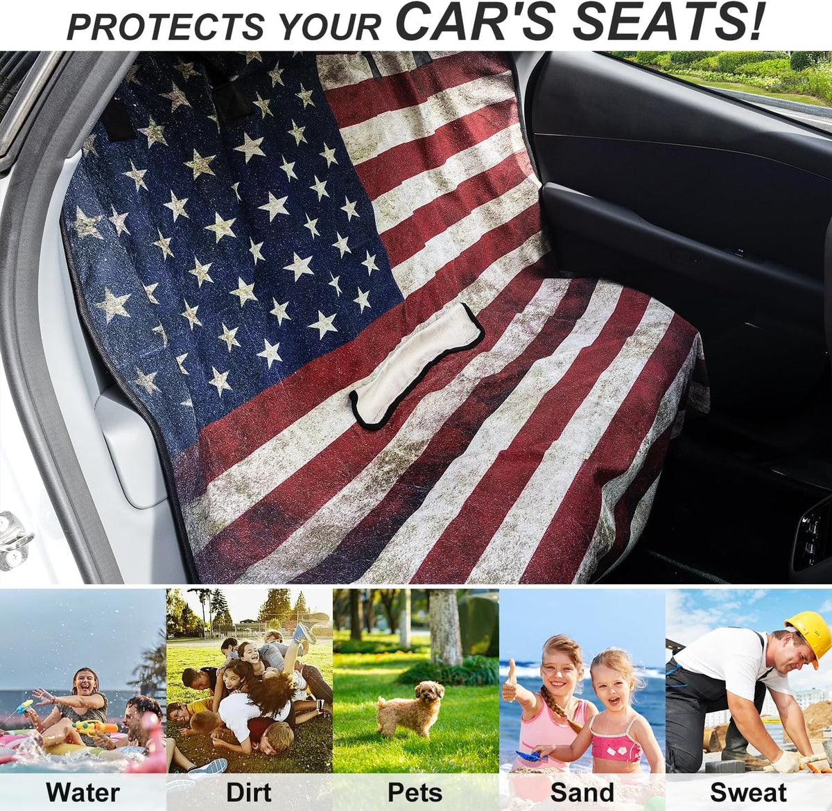 Waterproof Sweating Car Seat Cover for Post Gym Workout, Running, Swimming, Beach and Hiking, Universal Fit Non-Slip Towel Bucket Seat Protector for Cars SUV Trucks, Machine Washable (Grey)