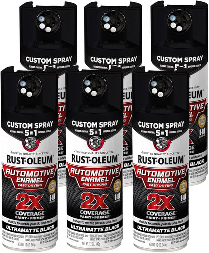 Rust-Oleum 2X Automotive Enamel Custom Spray 5-in-1 Spray Paint, 12 oz, Gloss Clear