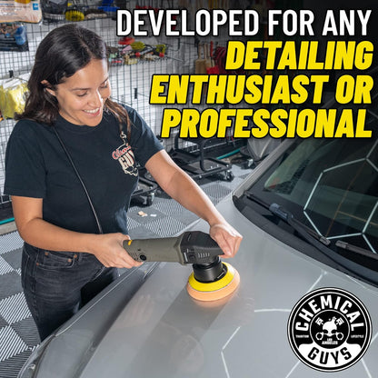 Chemical Guys TORQX Random Orbital Polisher, Pads, Polishes, and Compounds Kit - Car Polishing Kit Safe for Trucks, SUVs, Motorcycles, and More, 700W Motor, 8mm Orbit, 9-Piece Set
